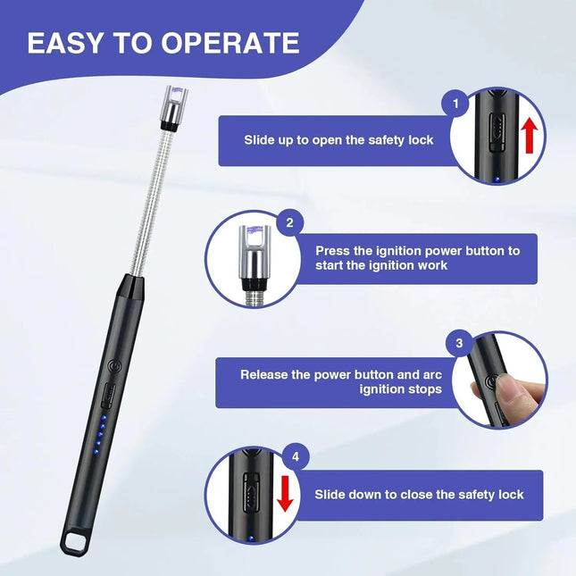 Electric USB Rechargeable Plasma Arc Lighter- Wind Proof