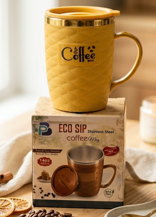 Eco Sip Stainless Steel Coffee Mug 400ml