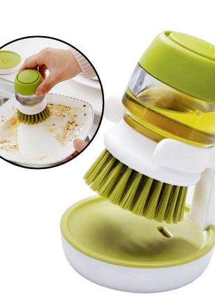 Manual Press Multi-Functional Dish Cleaning Brush