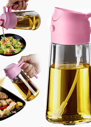 2-in-1 Oil Spray Bottle for Cooking, BBQ & Kitchen Use
