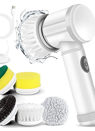 Rechargeable Kitchen Brush with 5 Heads