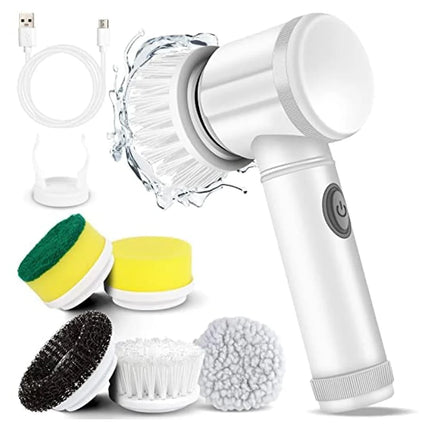 Electric Scrubber Brush with 5 Brush Heads