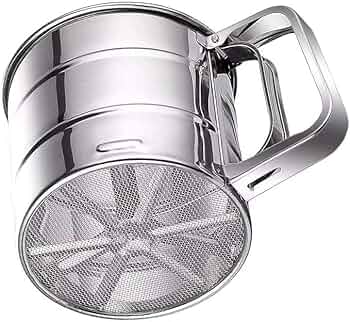 Flour Filter Stainless Steel - With Handle & Smooth Filter