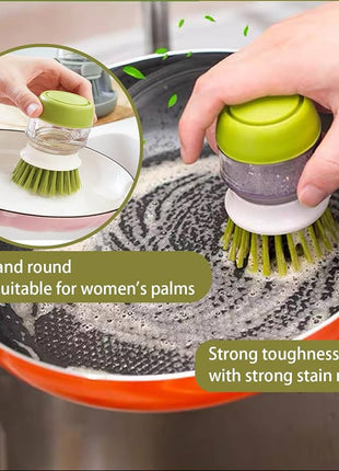 Manual Press Multi-Functional Dish Cleaning Brush