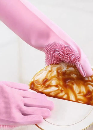 Silicone Rubber Dish Washing Gloves For Household
