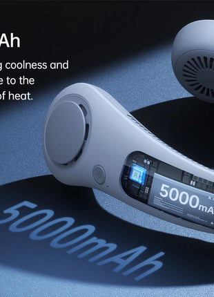 Rechargeable 5000mAh Neck Fan
