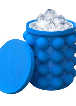 Portable Silicone Ice Cube Maker Bucket