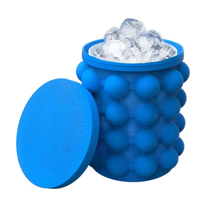 Portable Silicone Ice Cube Maker Bucket
