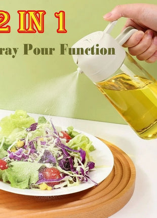 2-in-1 Oil Spray Bottle for Cooking, BBQ & Kitchen Use