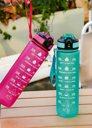 Sports Water Bottle With Leak Proof Flip Top Lid