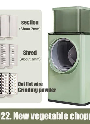 Vegetable Chopper 3-in-1 Drum Slicer & Shredder