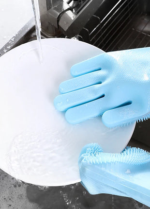 Silicone Rubber Dish Washing Gloves For Household
