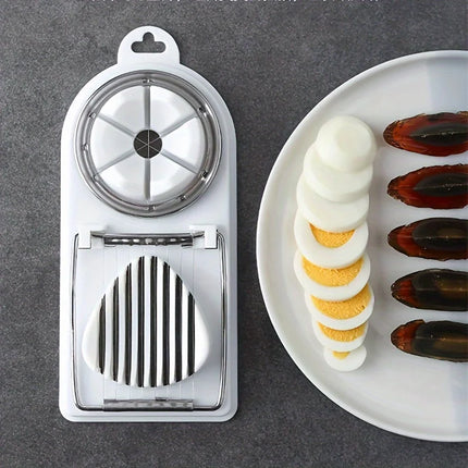 2 in 1 Stainless Steel Egg Cutter & Splitter