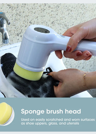 Rechargeable Kitchen Brush with 5 Heads