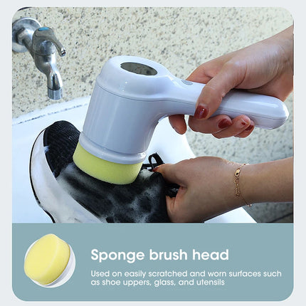 Electric Scrubber Brush with 5 Brush Heads