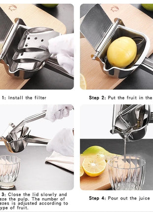 Stainless Steel Manual Citrus Juicer & Squeezer