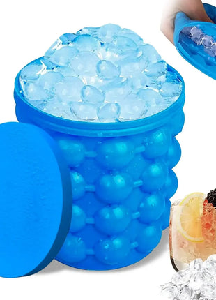 Portable Silicone Ice Cube Maker Bucket