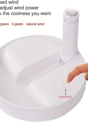 Foldable USB Rechargeable Cooling Fan with Timer