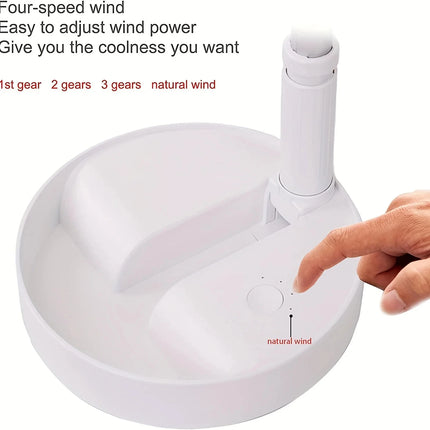 Foldable USB Rechargeable Cooling Fan with Timer