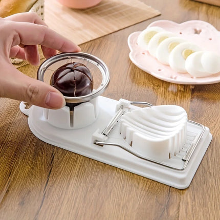 2 in 1 Stainless Steel Egg Cutter & Splitter