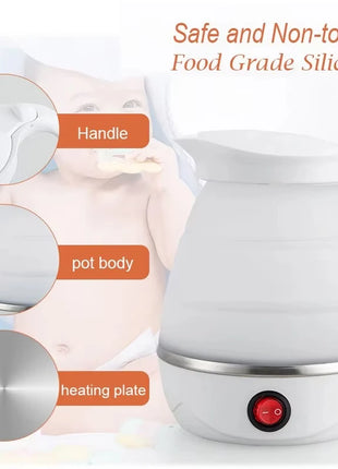 Foldable 600ML Travel Electric Kettle