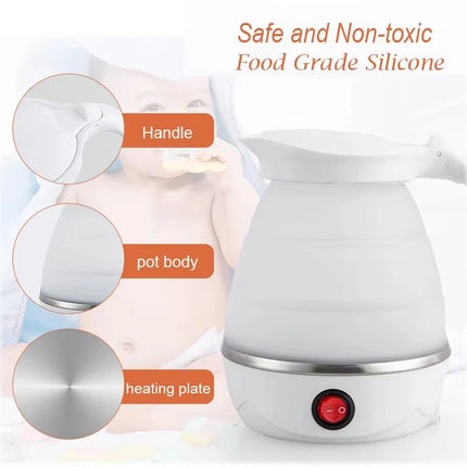 Foldable 600ML Travel Electric Kettle