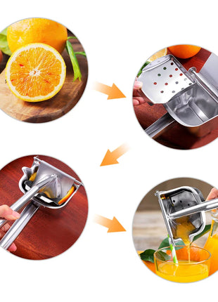 Stainless Steel Manual Citrus Juicer & Squeezer