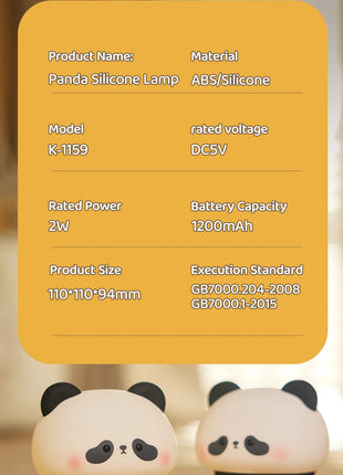 Panda USB Rechargeable  Touch Lamp with Timer
