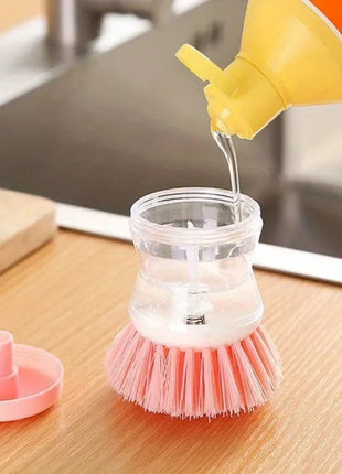Manual Press Multi-Functional Dish Cleaning Brush