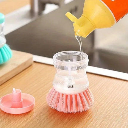 Soap Dispensing Cleaning Brush for Kitchen