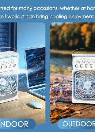 Portable USB Mini Fan 3-in-1 Cooler with Humidifier