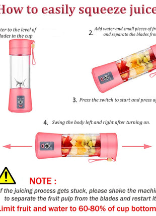 USB Rechargeable  Electric Juicer blender.