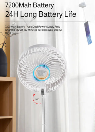 Foldable USB Rechargeable Cooling Fan with Timer