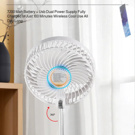 Foldable USB Rechargeable Cooling Fan with Timer