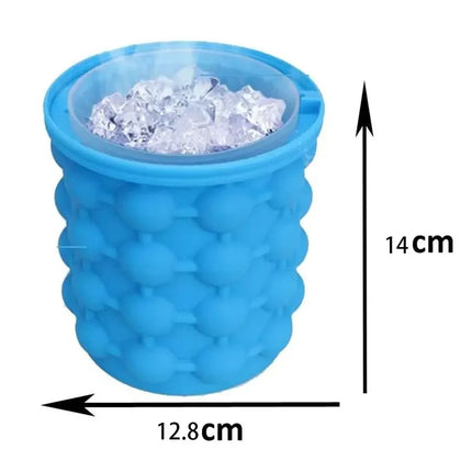 Portable Silicone Ice Cube Maker Bucket
