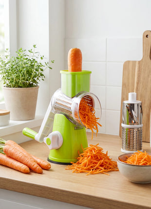 Rotary Grater & Vegetable Slicer with  Multi-Blade Drums