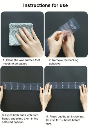 6 Row Multipurpose Hooks Nail-free Wall Hook