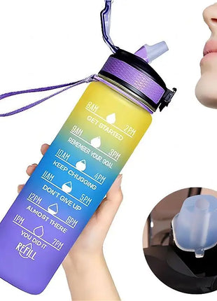 Sports Water Bottle With Leak Proof Flip Top Lid
