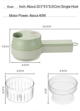 4-in-1 Electric Vegetable Cutter &  Meat Grinder for Kitchen