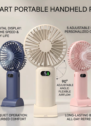 Rechargeable Fan with 90° Adjustable Function