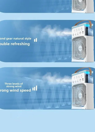 Portable USB Mini Fan 3-in-1 Cooler with Humidifier