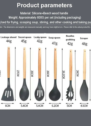 12-Piece Non-Stick Silicone Utensil Set