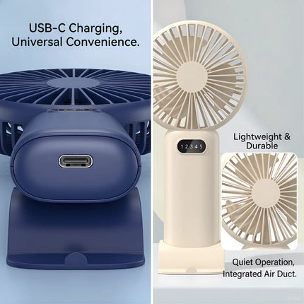 Rechargeable Fan with 90° Adjustable Function