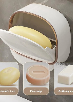 Wall-Mounted  Drain Soap Holder for Bathroom & Kitchen