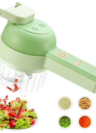 4-in-1 Electric Vegetable Cutter &  Meat Grinder for Kitchen