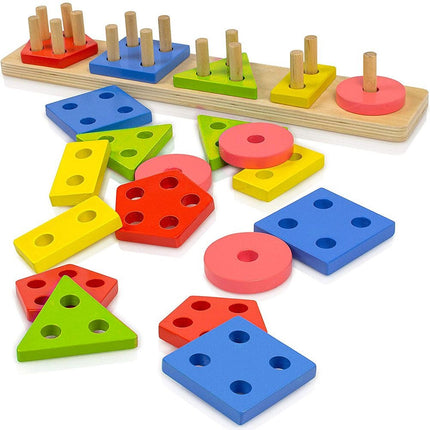 Wooden Shape Puzzle Toy for Toddlers