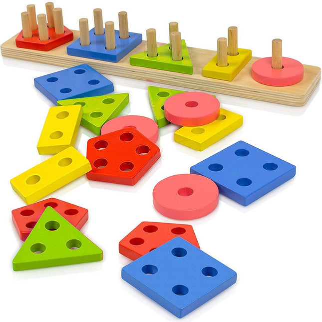 Wooden Shape Puzzle Toy for Toddlers