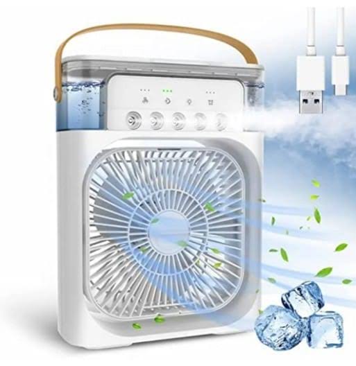 Portable USB Mini Fan 3-in-1 Cooler with Humidifier