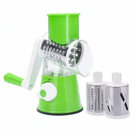 Rotary Grater & Vegetable Slicer with  Multi-Blade Drums